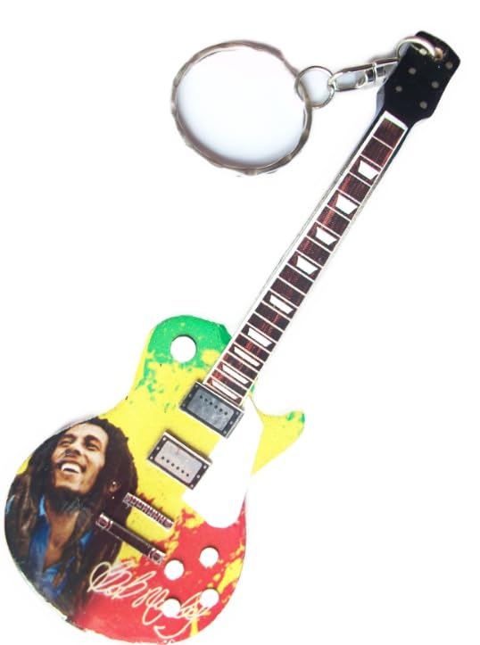 Bob Marley Signature Guitar Keyring, Multicolored, One size