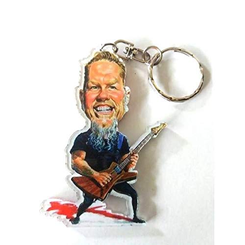 Acrylic Caricature Music Legends Keyring - James Hetfield - Metallica