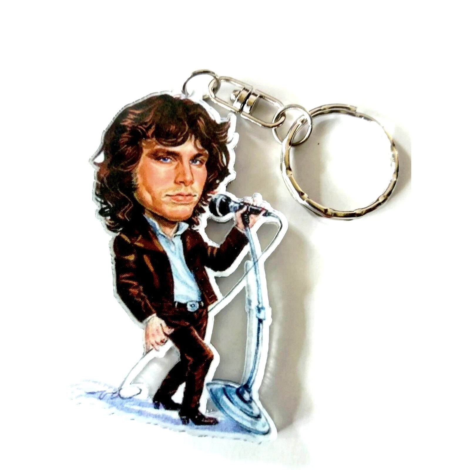 Music Legends Caricature Acrylic Keyring - Jim Morrison - The Doors