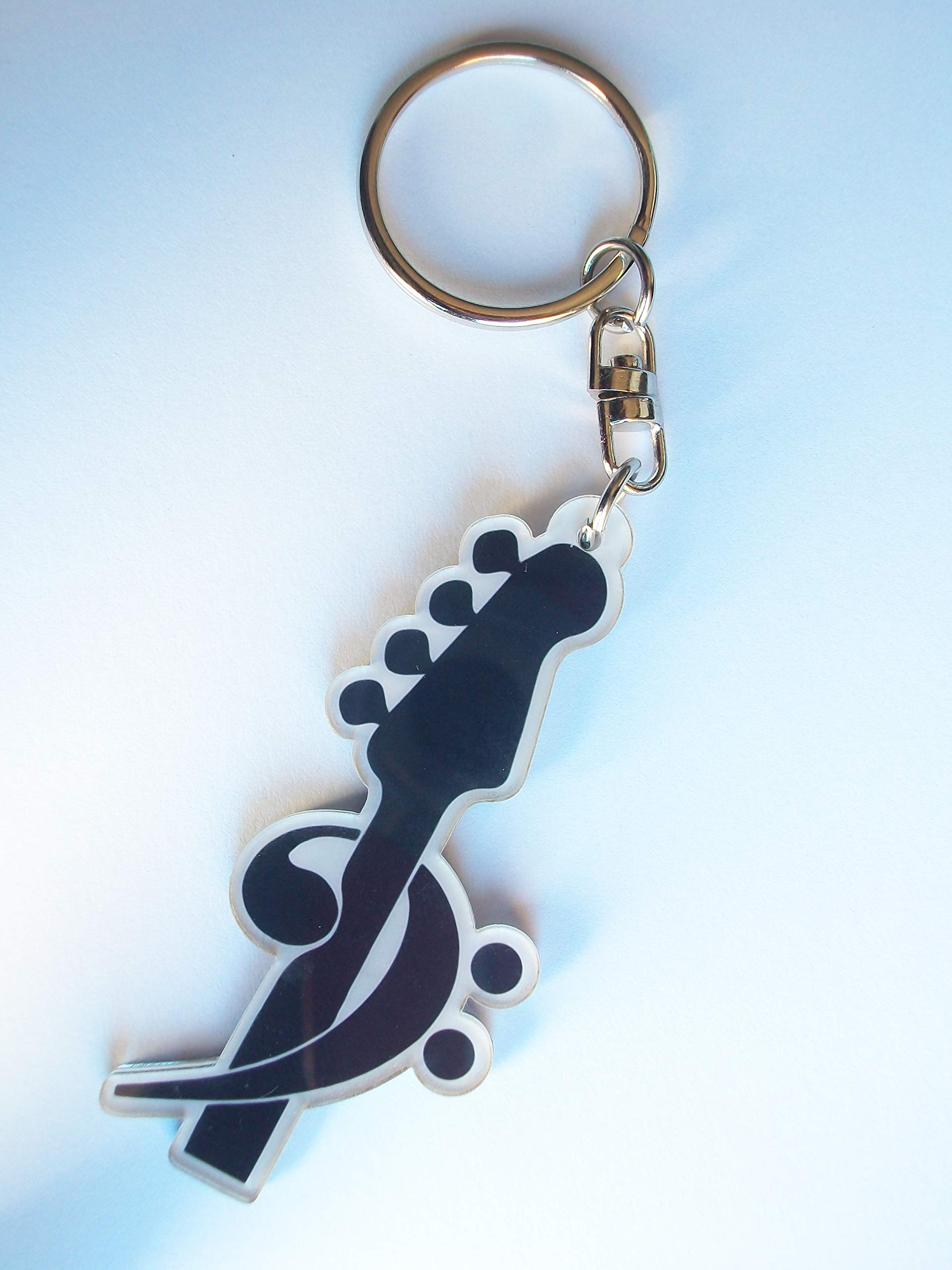 "Bass cle" shaped keyring