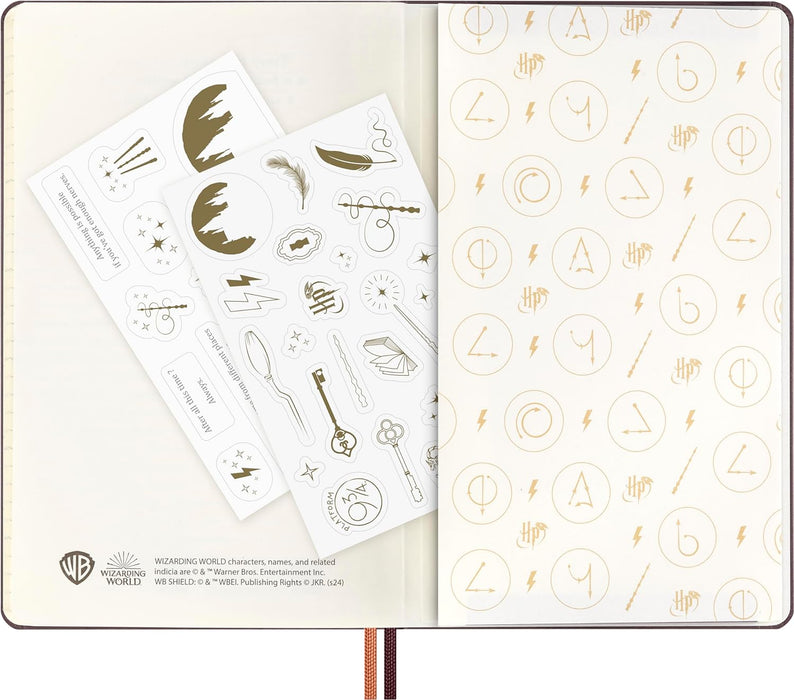 Moleskine Daily Planner Wizarding World Harry Potter Spells Collection Accio, 12-Month Daily Planner, Phosphorescent Hardcover, Large Size 13 x 21 cm