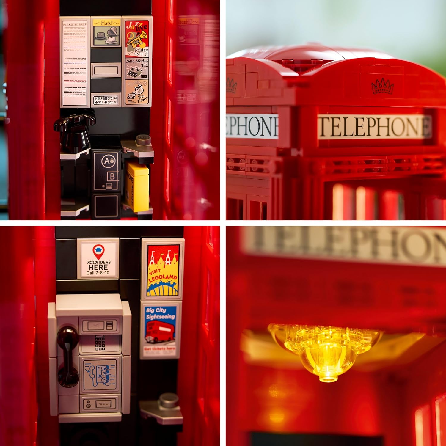LEGO Ideas 21347 Cabine Téléphonique Londonienne Décoration Maison pour les Anglophiles