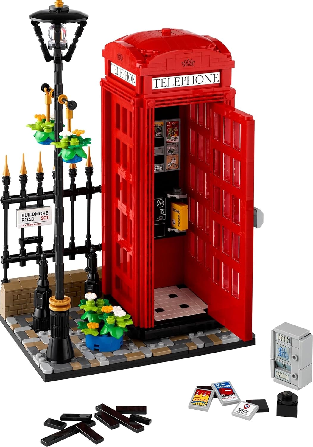 LEGO Ideas 21347 Cabine Téléphonique Londonienne Décoration Maison pour les Anglophiles
