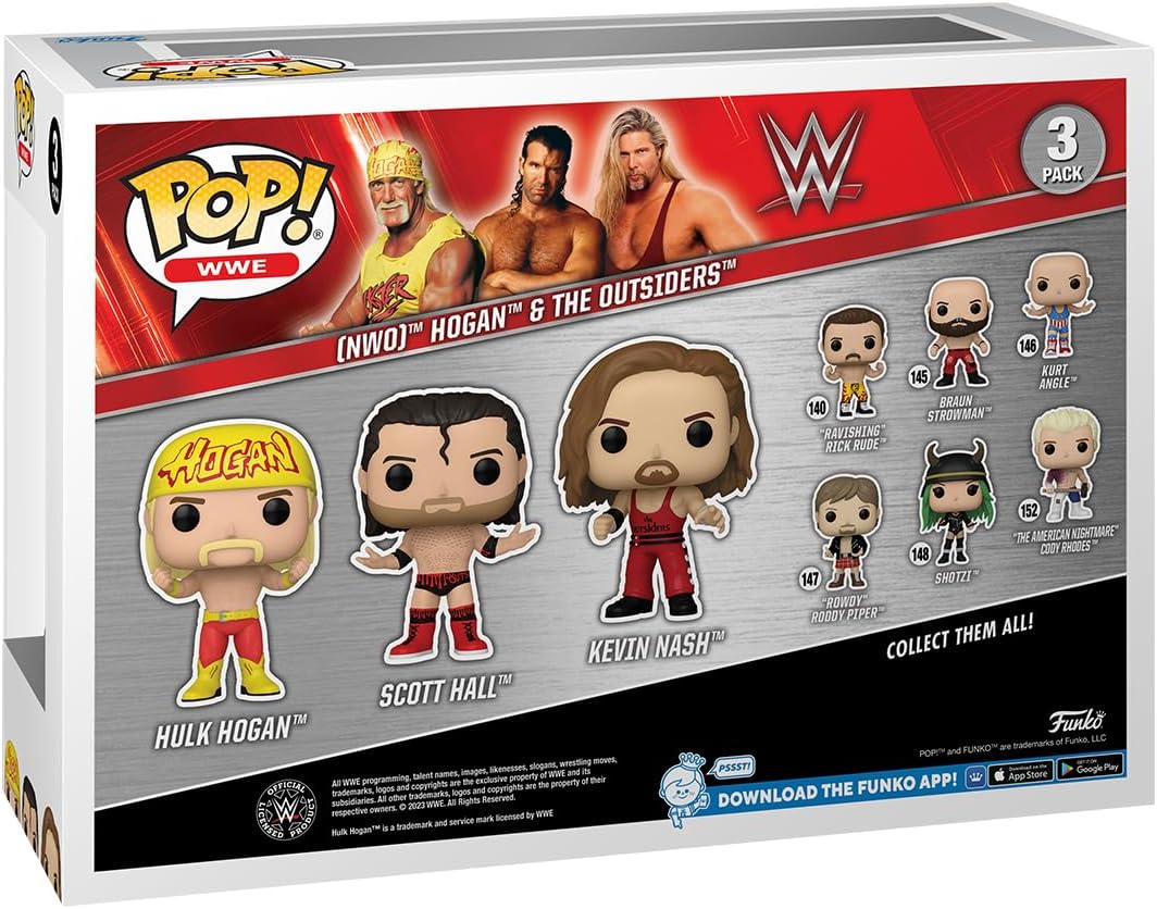Funko POP! WWE: Hulk Hogan & Outsiders 3PK - Collectable Vinyl Figure - Gift Idea - Official Merchandise - Toys for Kids & Adults - Sports Fans - Model Figure for Collectors and Display