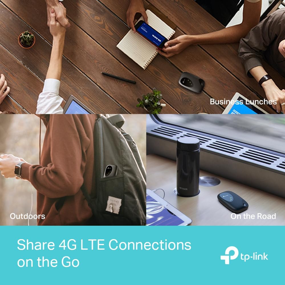 TP-Link M7010 4G+ MiFi, Portable Travel WiFi, Low Cost Unlocked LTE-Advanced Cat4 Mobile WiFi Hotspot Dongle, 2000mAh battery, High Global Compatibility, Easy App Management