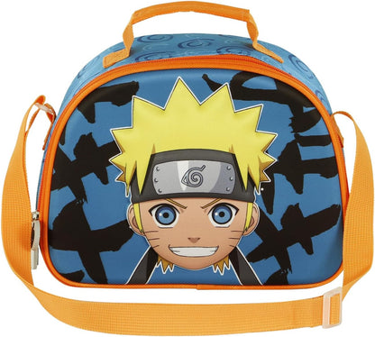 Naruto Happy-3D Lunch Bag, Blue, 25.5 x 20 cm