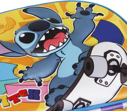 Disney Lilo e Stitch Skater-Porta Merenda 3D, Giallo, 25.5 x 20 cm