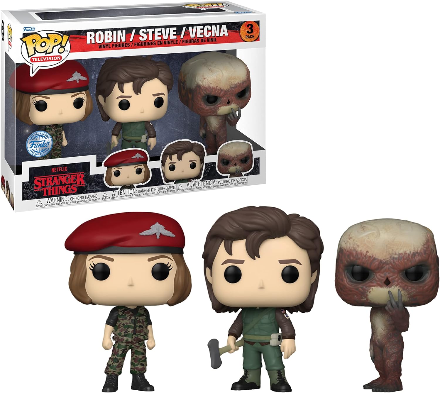 Stranger Things 4 - Robin, Steve & Vecna Pop! Vinyl Figure 3-Pack
