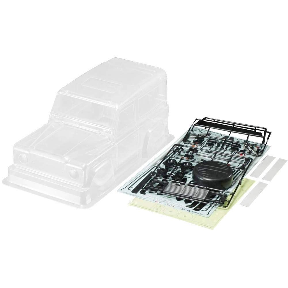 タミヤ(TAMIYA) Land Rover Tamiya 51607 – Body Kit Defender 90 CC-01 Replacement Part Model Making Accessories, Unlackiert