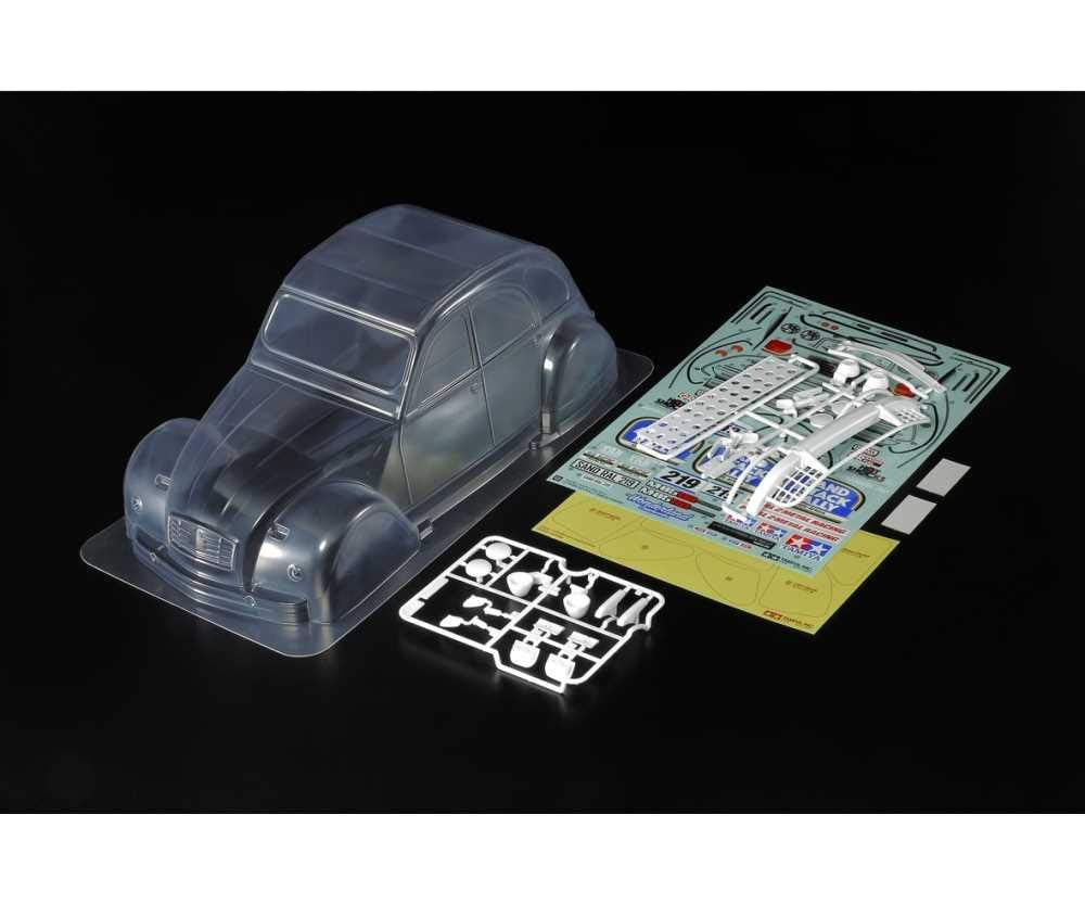 TAMIYA 51617 Citroen 2CV Rallye, kit de carrocería, transparente