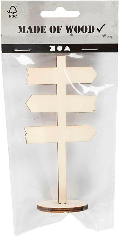 Creativ Company - Houten Bord Pijlen op Voet 12cm