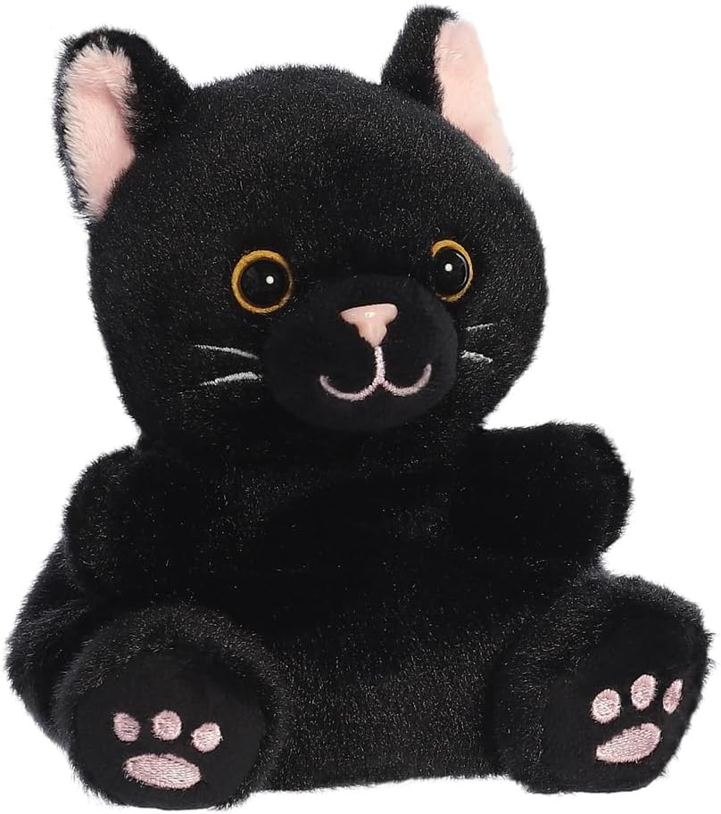 Aurora, 13551, Palm Pals Twilight Black Cat 5In, Soft Toy, Black