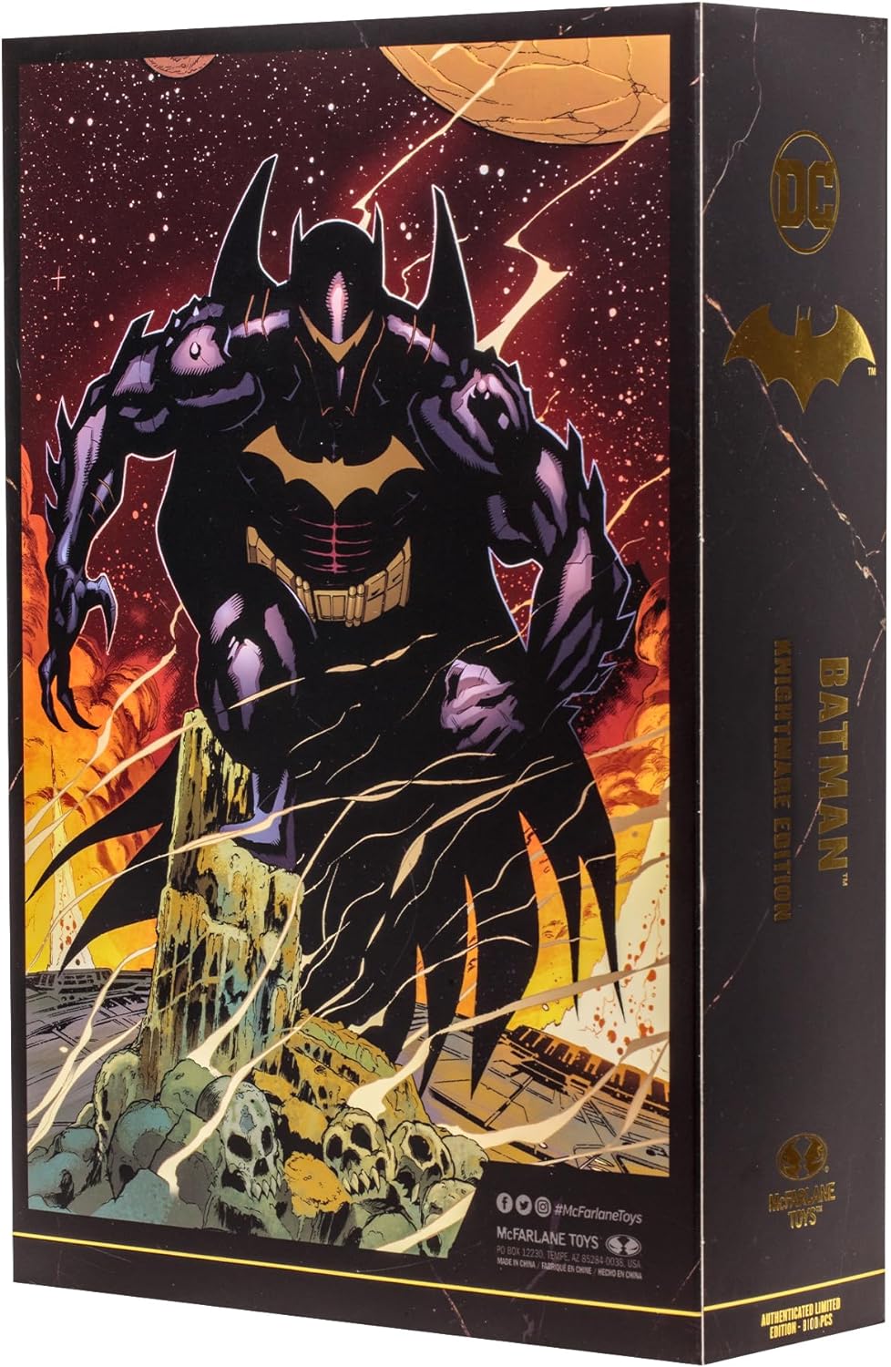 McFarlane DC Multiverse - Figura de Batman (Hellbat) (Knightmare) (Gold Label) (18 cm