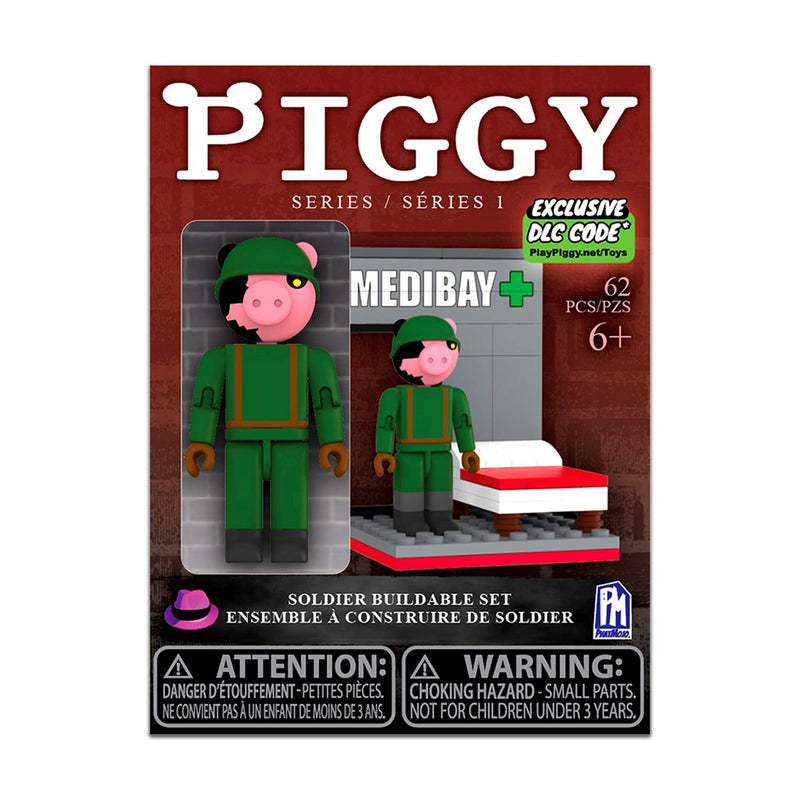PIGGY Single Figure Buildable Set-Soldier (Includes DLC Items)