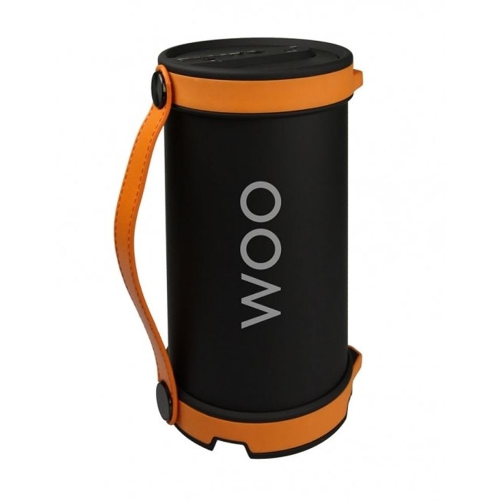 WOO Bazooka S22 – Portable Speaker (Bluetooth, Radio, Micro SD), Black and Orange