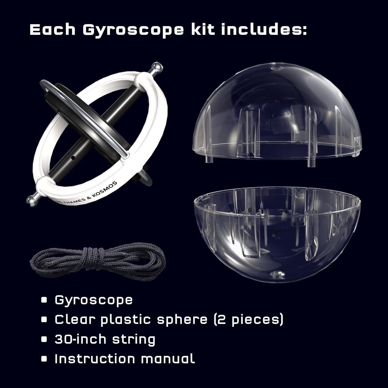 Thames & Kosmos | 678002 | Gyroscope | Essential STEM Tools | Experiments | Physics | Ages 8+