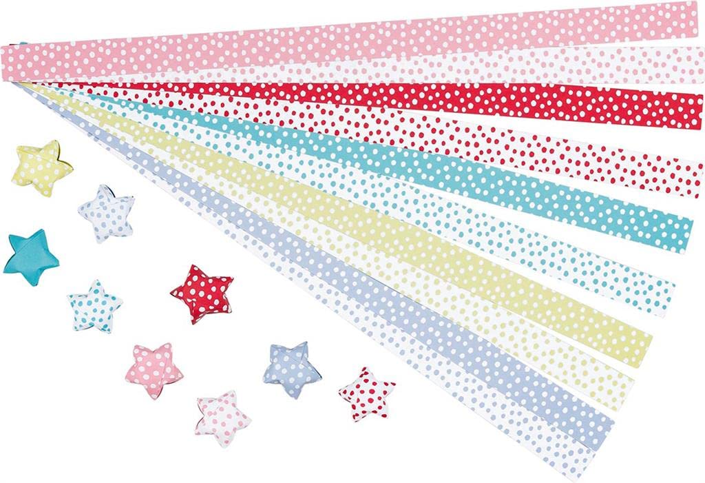 Goki - Craft Set Origami-Stars Folding Does Not Apply Games, Multicolor (58442