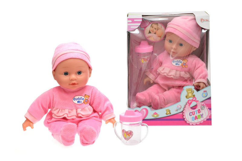 Beau - Baby Beau Babypop met Flesje 30cm
