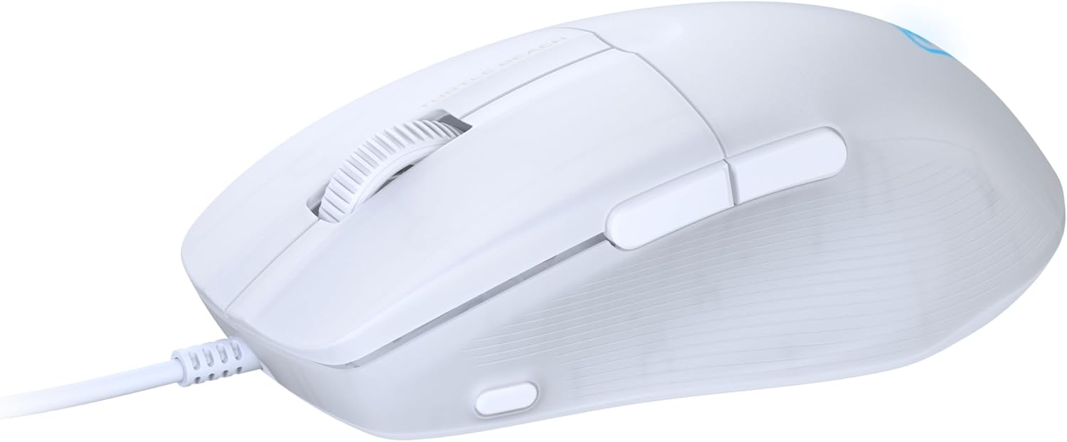 Turtle Beach Pure Sel - Ratón de Juego RGB ergonómico Ultraligero, Sensor óptico de 8000 dpi, interruptores mecánicos, Sistema de pretensado, deslizamientos de PTFE Puro, iluminación RGB