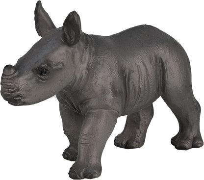 MOJO - Rhino Baby Walking| Hand-Painted Toy Figure | Wildlife Collection | True to Life & Highly Detailed | Designed in UK