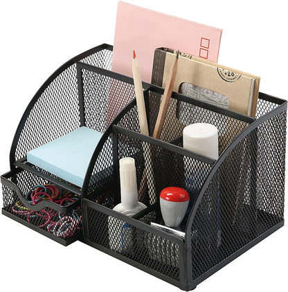 Q-Connect Curved Desktop Organiser Black