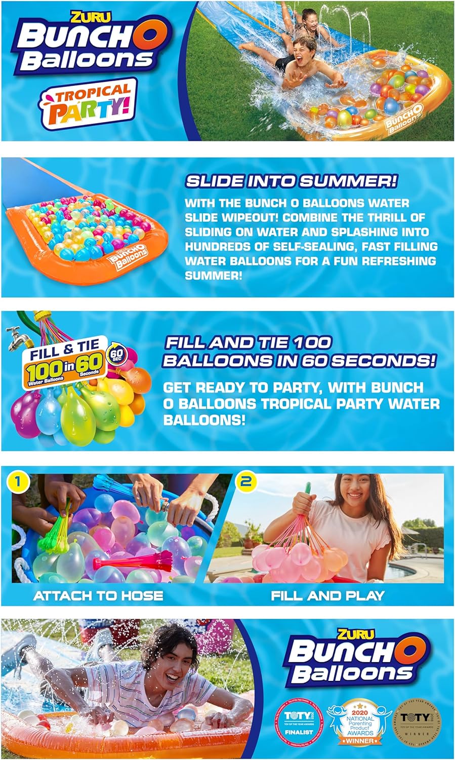 ZURU Bunch O Balloons Tropical Party Water Slide