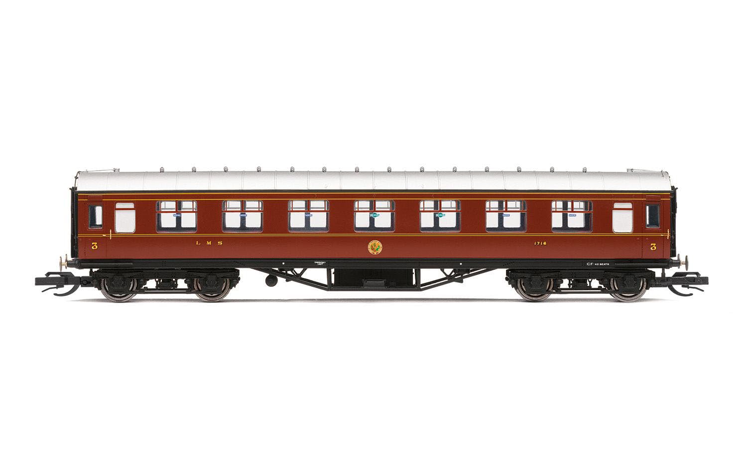 Hornby TT, TT4008, LMS 57' Corridor Third, 1716 - Era 3, Railway - Rolling Stock, Rolling Stock - Coaches
