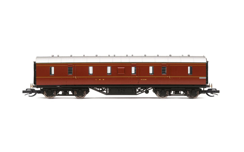 Hornby TT, TT4010, LMS 50’ Passenger Brake, 31236 - Era 3, Railway - Rolling Stock, Rolling Stock - Coaches
