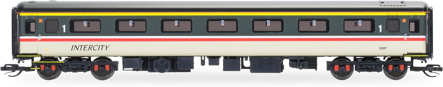 Hornby TT:120 TT4021 BR Intercity, Mk2F First Open, M3345-Era 8 Railway-Rolling Stock Coach Packs, Blue