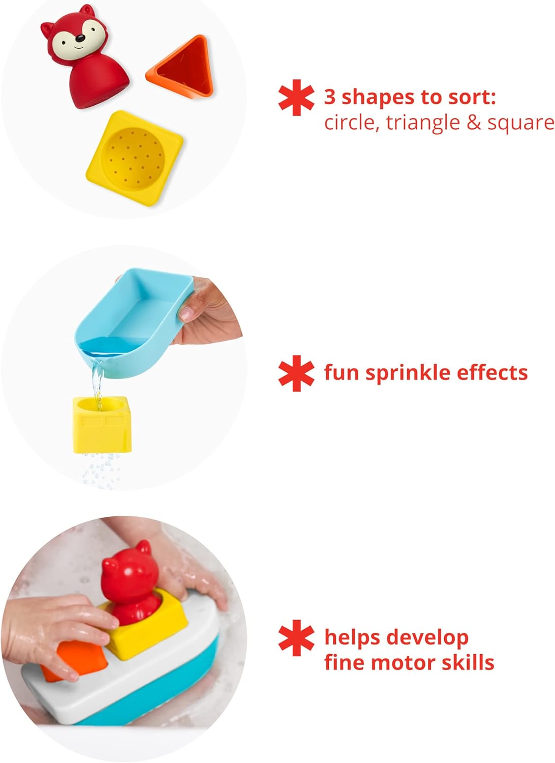 Skip Hop Juguete de baño para barco Sort and Float, juguete para el baño para niños pequeños