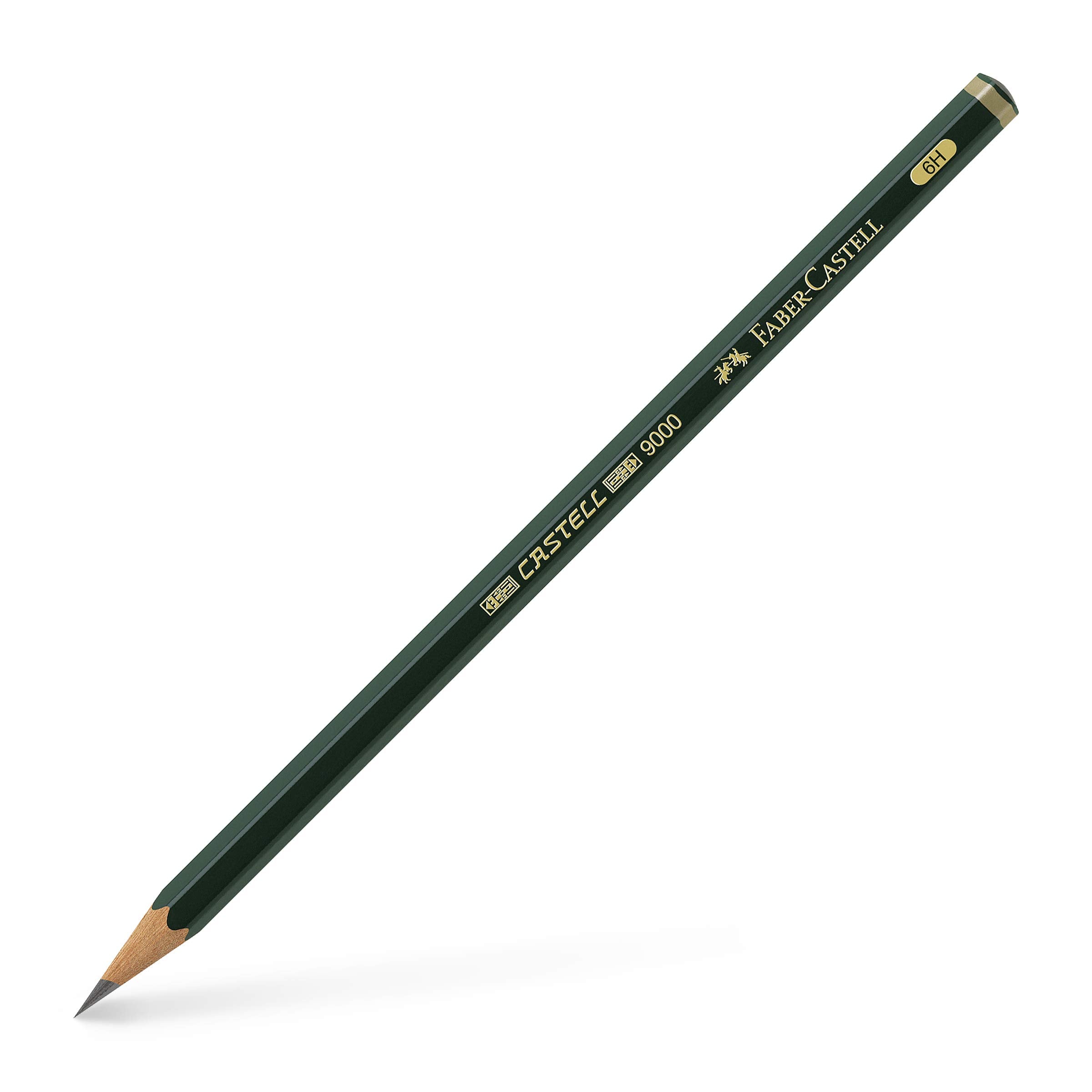 Faber-Castell Miscellaneous Castell 9000 Graphite Pencil, Pencil, 6H, For Art, Craft, Drawing, Sketching, Home, School, University, Colouring 1 count (Pack of 1) 6H