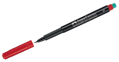 Faber-Castell 152321 - Marker Multimark S, permanent, rot permanent - S rot 1 stück (1er Pack