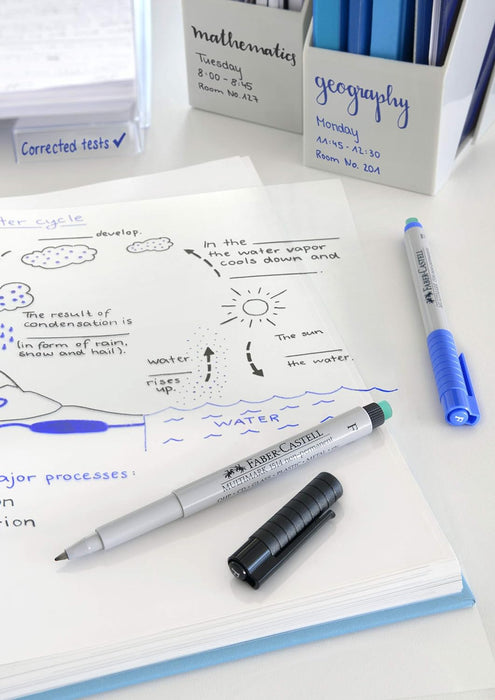 Faber-Castell 152499 - Marker Multimark 1524 Snon-permanent schwarz non-permanent - S schwarz 1 stück (1er Pack