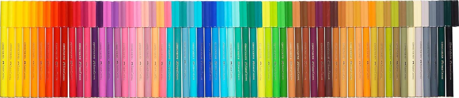 Faber-Castell Connector Fibre Tip Pen Case Box (Pack of 60