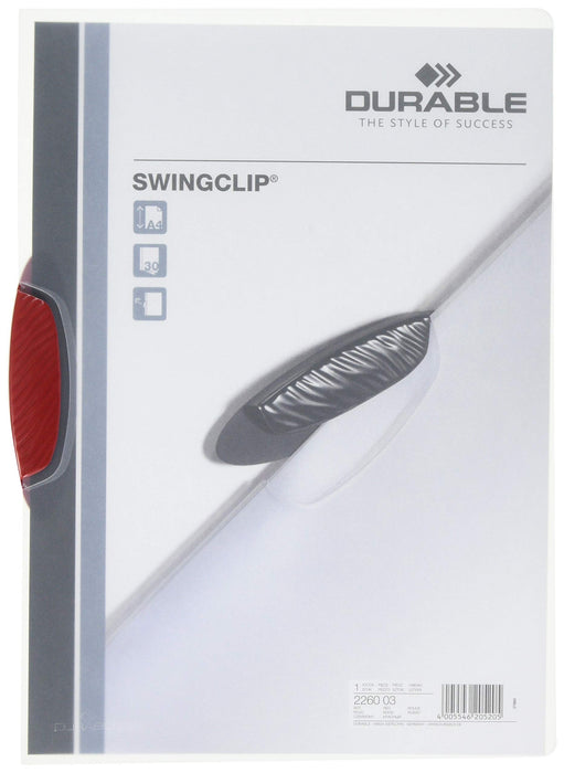 Durable 2260/32 Swingclip Shirt for 1-30 A4 Sheet - Red