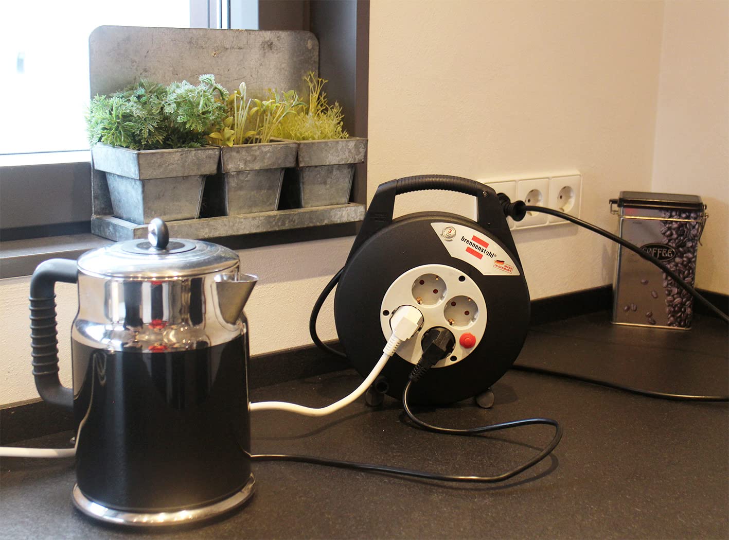 brennenstuhl Kabelbox Vario Line/1092200 schwarz l