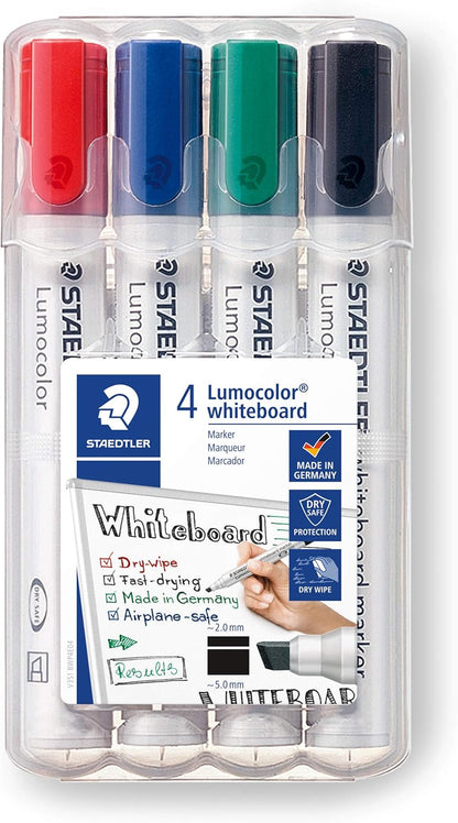 STAEDTLER 613 S Lumocolor Whiteboard Marker Set with Wiper, Cleaning Spray and Magnets (Pack of 10 Pieces