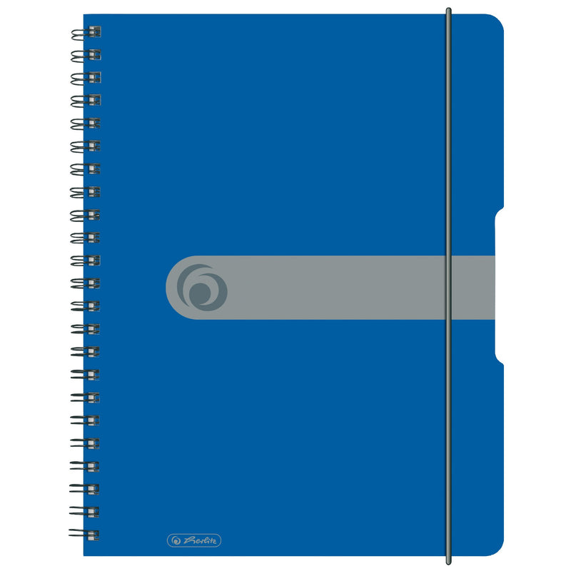Herlitz 11293065 Spiralblock A4 to go, Holzfreies Papier, 80 Blatt, blau balu A4