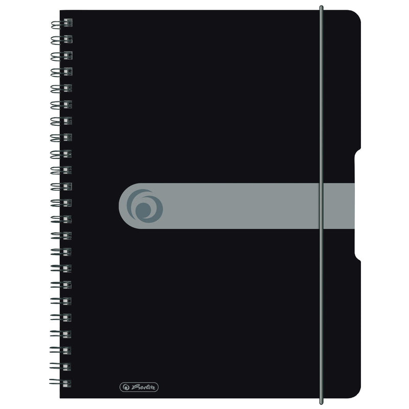 Herlitz A4 To Go Spiral Pad - Black (80 sheets)