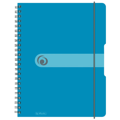 Herlitz A4 To Go Spiral Pad - Tranparent Blue (80 sheets)