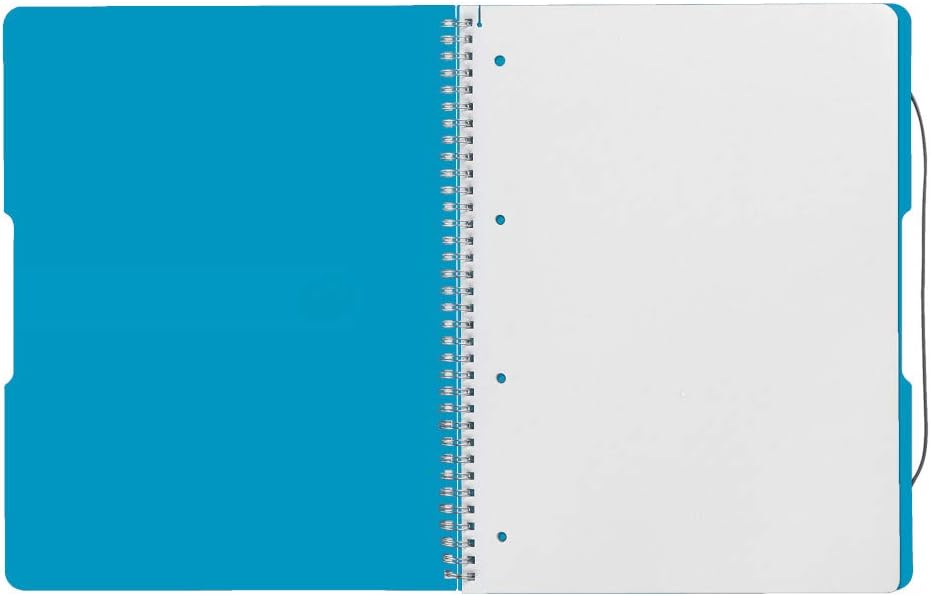 Herlitz A4 To Go Spiral Pad - Tranparent Blue (80 sheets)