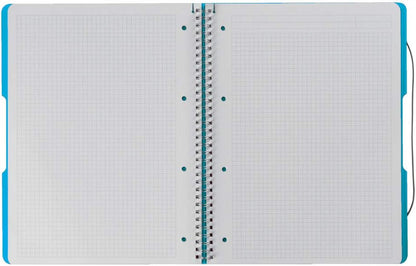 Herlitz A4 To Go Spiral Pad - Tranparent Blue (80 sheets)