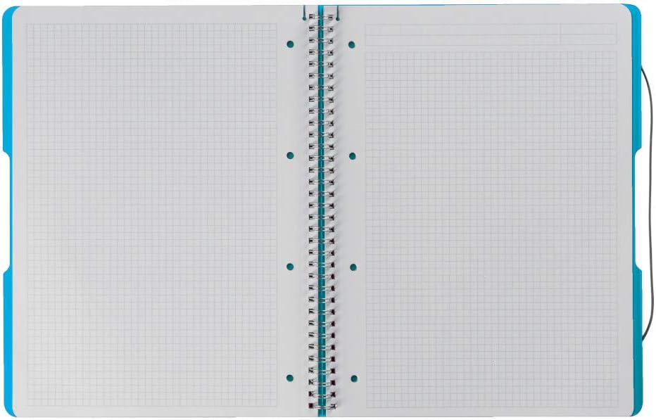 Herlitz A4 To Go Spiral Pad - Tranparent Blue (80 sheets)
