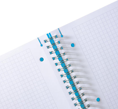 Herlitz A4 To Go Spiral Pad - Tranparent Blue (80 sheets)