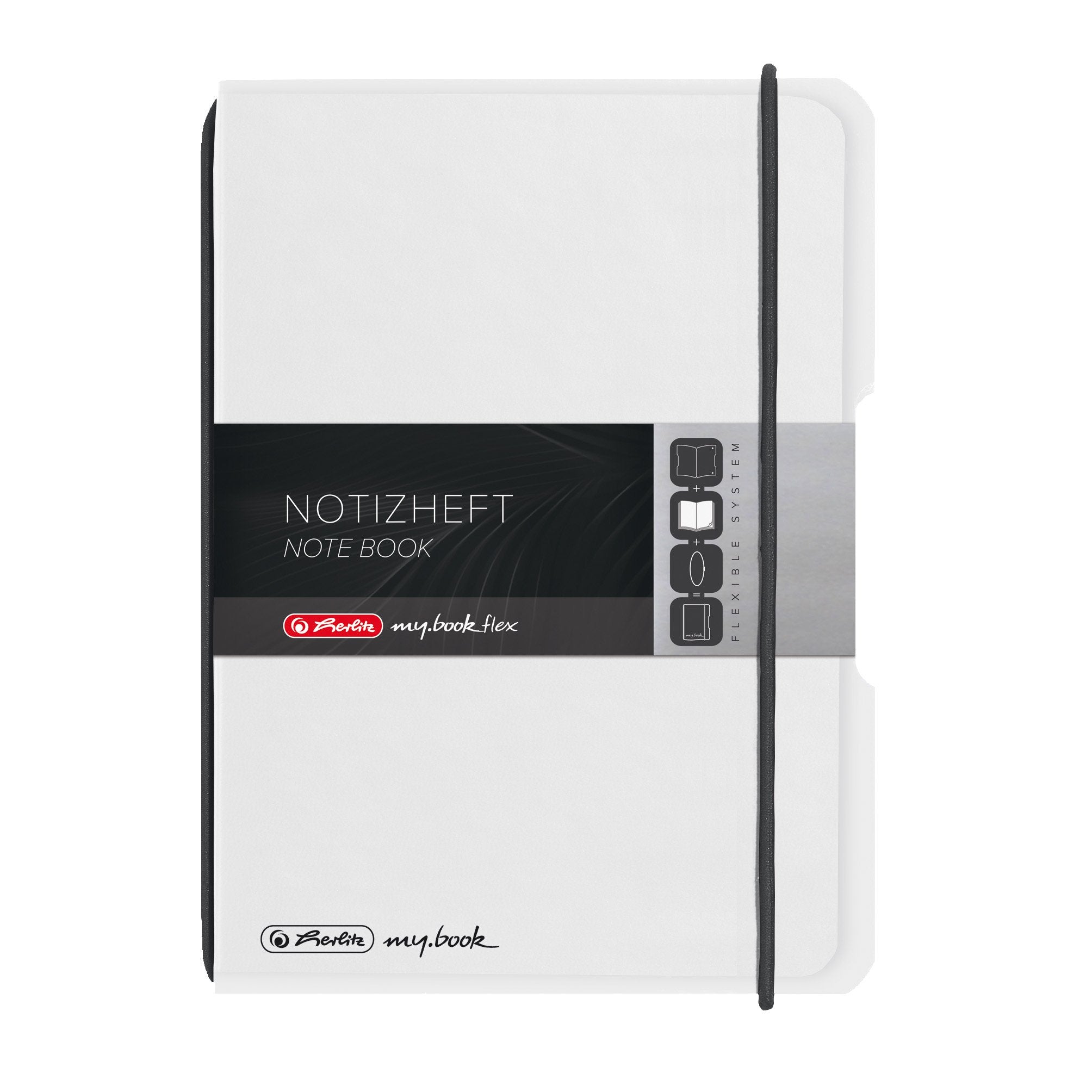 Herlitz My.Book Flex A6 Squared Notebook - Translucent Translucent Plastic Cover