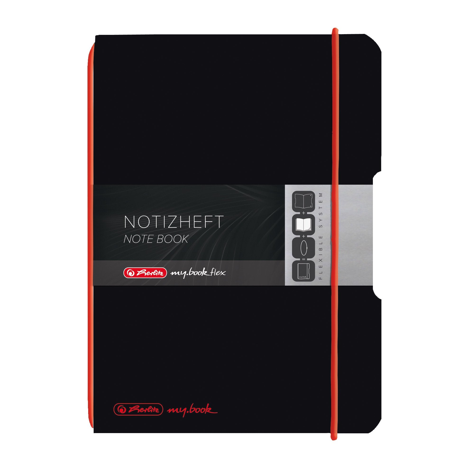 Herlitz A5 My Book Flex 11361557 Notebook 40 Sheets Squared Black einzeln | A5 Black