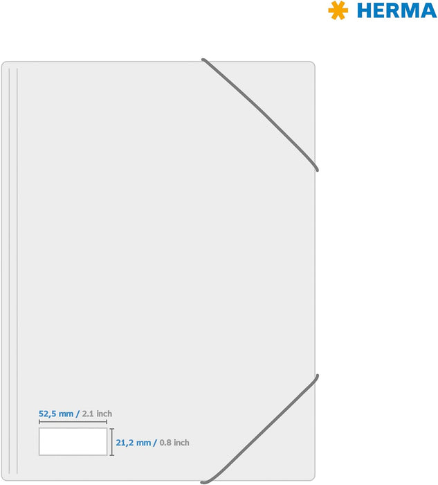 HERMA 5052 Self Adhesive Multipurpose Labels, 56 Labels per A4 Sheet, 25 Sheets, 52.5 x 21.2 mm, 1400 Labels, Blank Universal Labels Stickers, Sticky Labels for Laser & Inkjet Printer, White 52.5 x 21.2 mm 25 Sheets