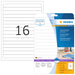 HERMA Self Adhesive Lever Arch File Labels, 16 Labels Per A4 Sheet, 400 Labels For Printers, White Opaque, 192 x 16.9 mm (5118), White (Opaque) White (Opaque) 192 x 16.9 mm 25 Sheets
