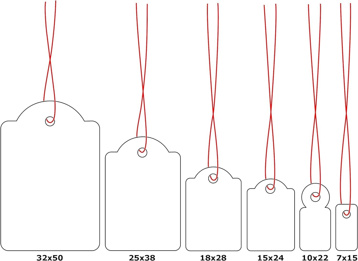 HERMA 6918 Etikett Hanging, price labels, with red thread, 32 x 50 mm With red thread 32 x 50 mm