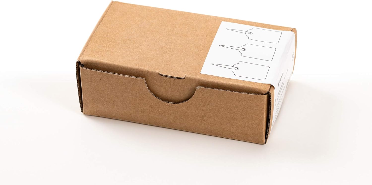 Herma 6933 Hanging Tags 18 x 28 mm with String Pack of 1000 White With white thread 18 x 28 mm